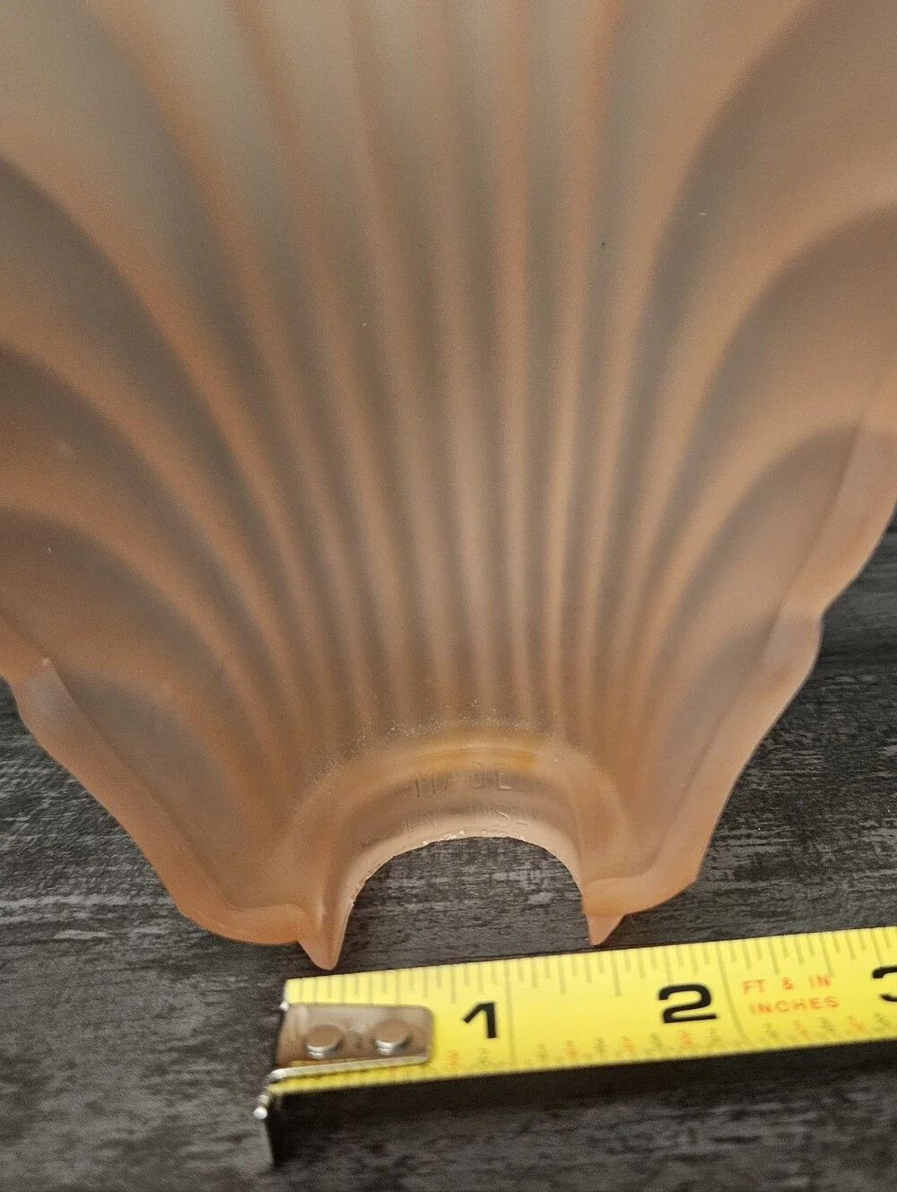 Vintage Art Deco Style PINK SATIN GLASS Slip Shades Sconces- Set Of 2